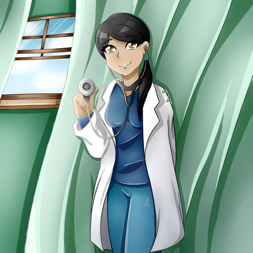 Fan art of Dr. Hirano / Stacy's mom from "Phineas and Ferb"