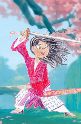 Fan art of Dr. Hirano / Stacy's mom as Mulan from "Phineas and Ferb"