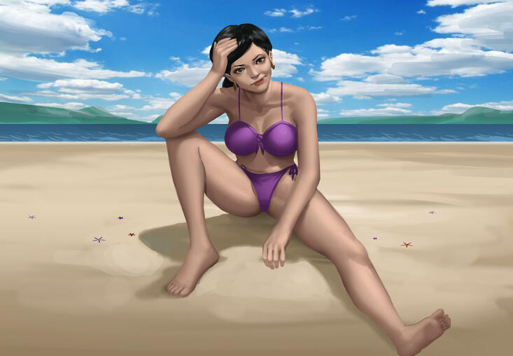 Sexy fan art of Dr. Hirano / Stacy's mom from "Phineas and Ferb"