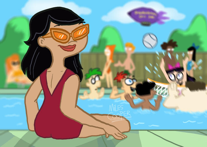 Fan art of Dr. Hirano / Stacy's mom from "Phineas and Ferb"