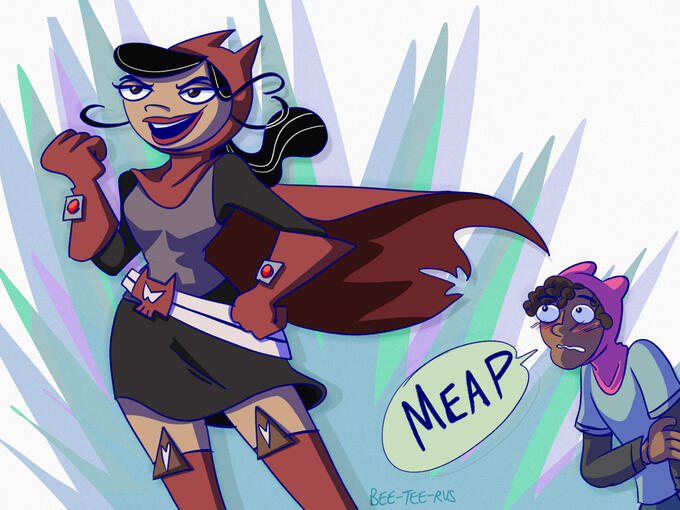 Fan art of Dr. Hirano / Stacy's mom as Big Mitch from "Phineas and Ferb"