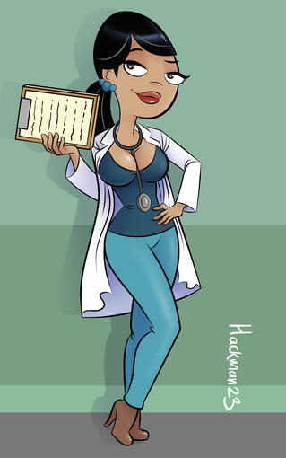 Sexy fan art of Dr. Hirano / Stacy's mom from "Phineas and Ferb"