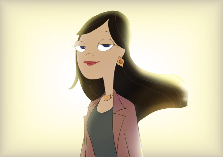 Fan art of Dr. Hirano / Stacy's mom from "Phineas and Ferb"