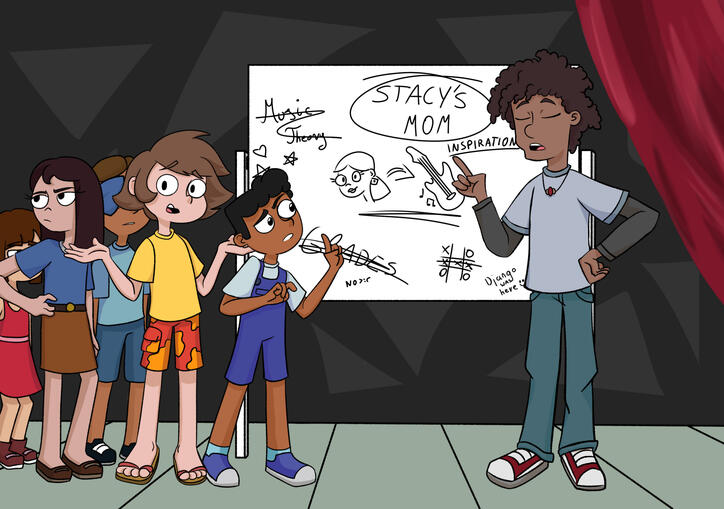 Fan art of Coltrane from "Phineas and Ferb"