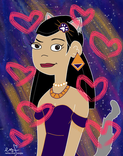 Fan art of Dr. Hirano / Stacy's mom from "Phineas and Ferb"