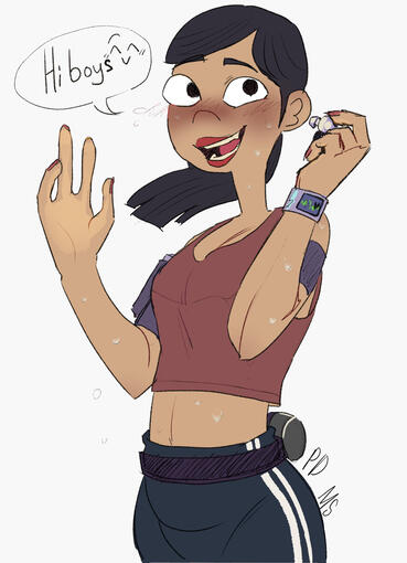 Fan art of Dr. Hirano / Stacy's mom from "Phineas and Ferb"