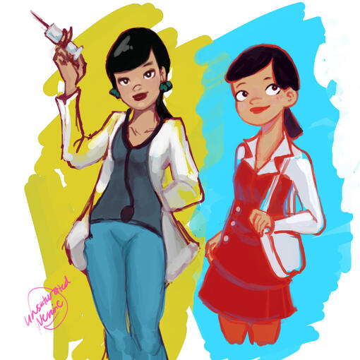 Fan art of Dr. Hirano / Stacy's mom from "Phineas and Ferb"