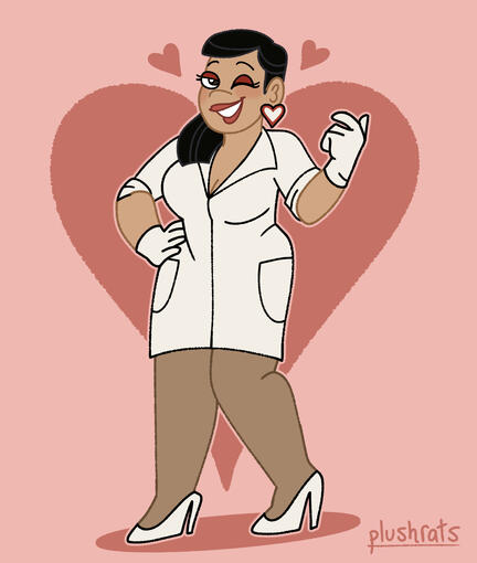 Fan art of Dr. Hirano / Stacy's mom from "Phineas and Ferb"